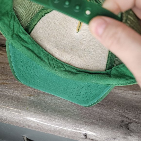 80s Green Obrien Steel Foam Trucker Hat Snapback Illinois Retro Hipster - Picture 10 of 12